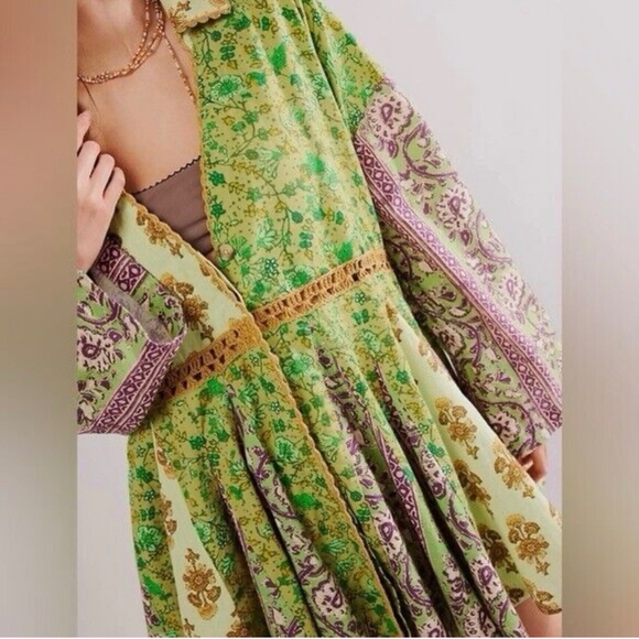 Small NWT Free People Hazy Baby Boho Mini Dress - Picture 3 of 6